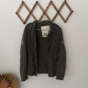 Army jacket with patches